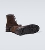 Sycamore suede-trimmed leather boots