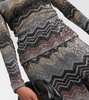 Zig Zag metallic knit sweater