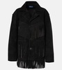 Fringed suede coat