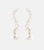 14kt gold drop earrings with pearls