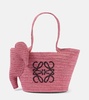 Elephant Small raffia basket bag