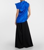 Aria draped silk taffeta top