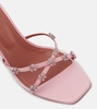 70 embellished satin sandals