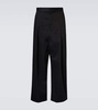 Low-rise cotton wide-leg pants