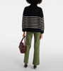 Ganze striped cashmere half-zip sweater