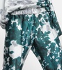 Printed tapered satin pants