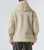 Faux fur-trimmed teddy jacket