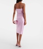 Strapless jersey midi dress