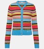 Striped wool-blend cardigan 