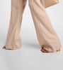 Komi linen-blend twill flared pants