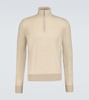 Mezzocollo Roadster cashmere half-zip sweater