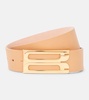 Logo leather belt