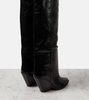 Knee-high leather boots