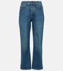 Lesley mid-rise cropped straight jeans