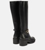 Ribbon Dumont leather knee-high boots