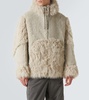 Faux fur-trimmed teddy jacket