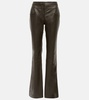 Serge leather bootcut pants