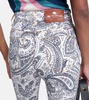 Paisley printed flared jeans