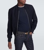 Wool felt bomber jacket