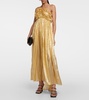 Allas silk-blend maxi dress