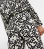 Printed wide-leg silk pants