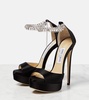 Max Bing 150 embellished satin platform sandals