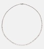 Classic 18kt white gold tennis necklace with diamonds