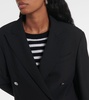 Double-breasted wool-blend blazer