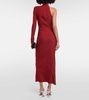 One-shoulder ruched maxi dress