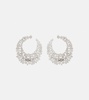 18kt white gold hoop earrings with diamonds