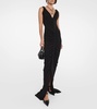 Ruched jersey gown