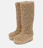 Gia 22 faux-shearling platform boots