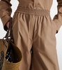 High-rise cotton-blend culottes