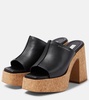 Skyla faux leather platform mules