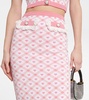 Checked jacquard midi skirt