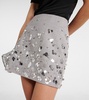 Larissa embellished wool miniskirt