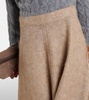 Wool and cashmere-blend midi skirt