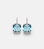 14kt gold earrings with topaz and diamonds