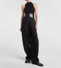 High-rise wool wide-leg pants