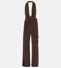 Halterneck jersey jumpsuit