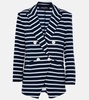 Ortiz striped cotton-blend terry blazer