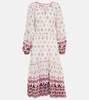 Fratela printed cotton midi dress