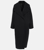 Cocoon wrap wool coat