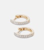 14kt gold huggie earrings with diamonds