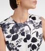 Mara floral twill midi dress