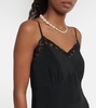 sleeveless lace-hem dress