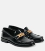 Chain leather loafers