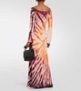 Kells tie-dye off-shoulder maxi dress