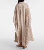 Striped linen and silk kaftan