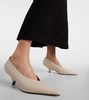 The Wedge-Heel Pump — Cream